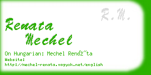 renata mechel business card